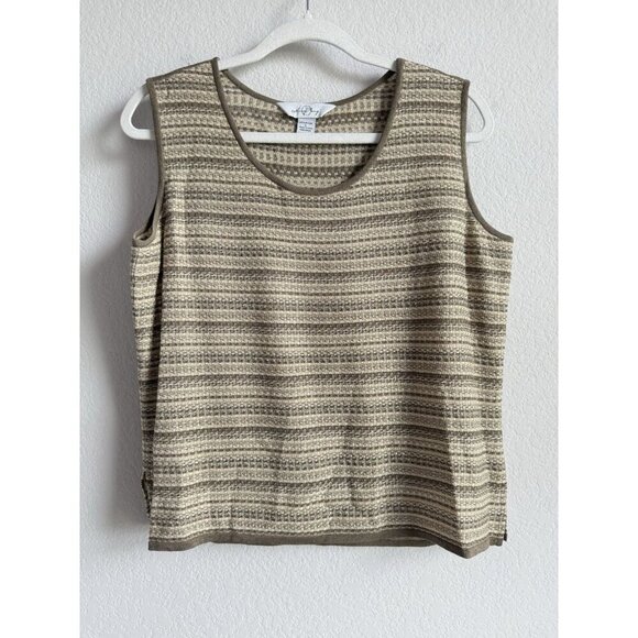 Ming Wang 2pc Cami Pant Set Women’s Large Light‎ Brown Acrylic Stretchy Comfort - Picture 4 of 14